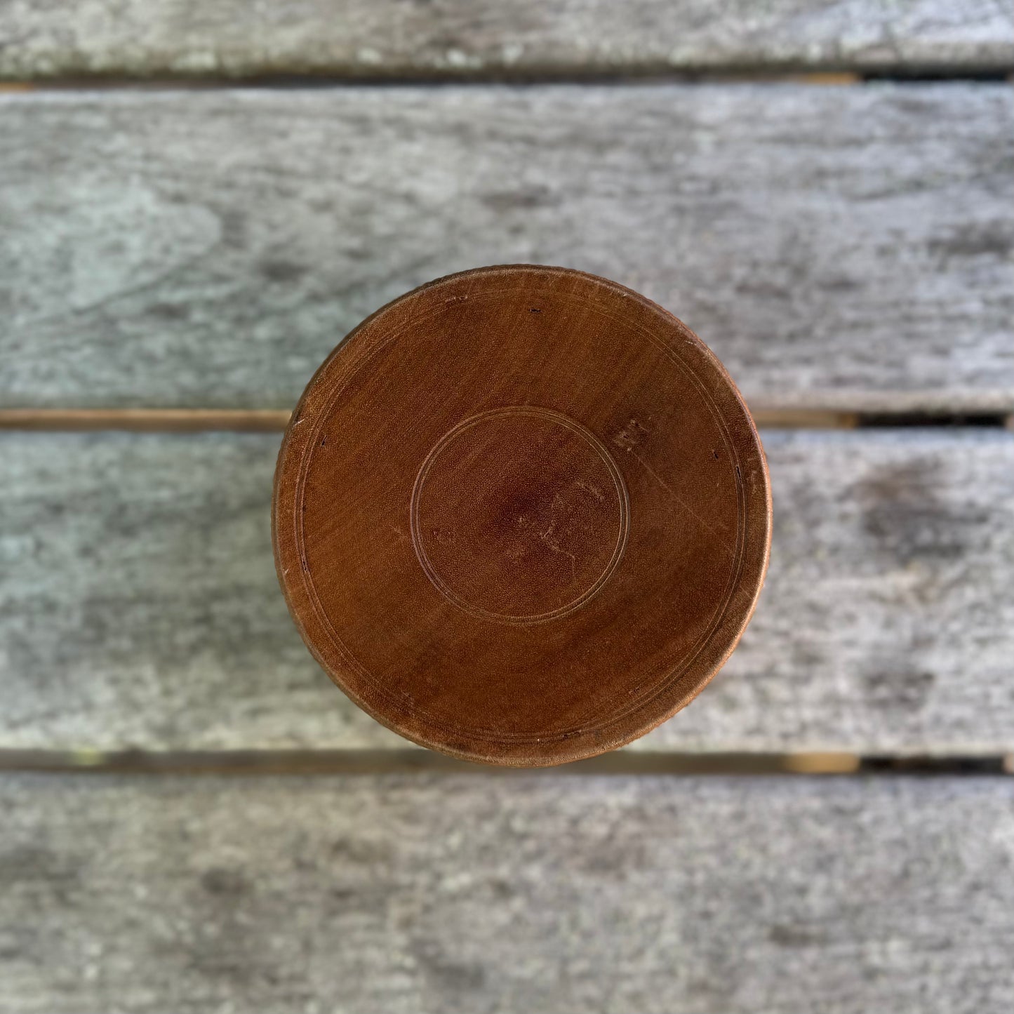 Vintage Japanese Miyajima Satsuma Etched Wood Coaster Set