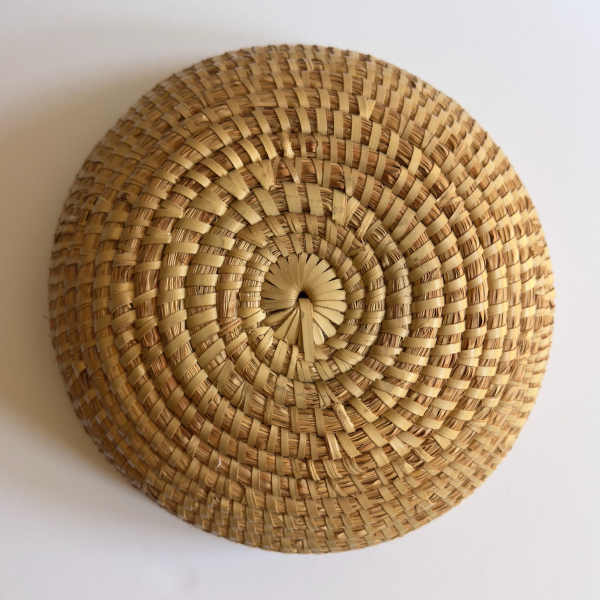 Vintage Sweetgrass Hand-Coiled Bowl