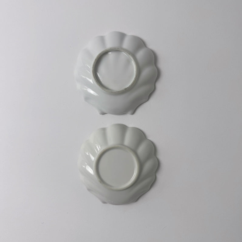 Vintage Set of Ceramic Shell Butter Pats
