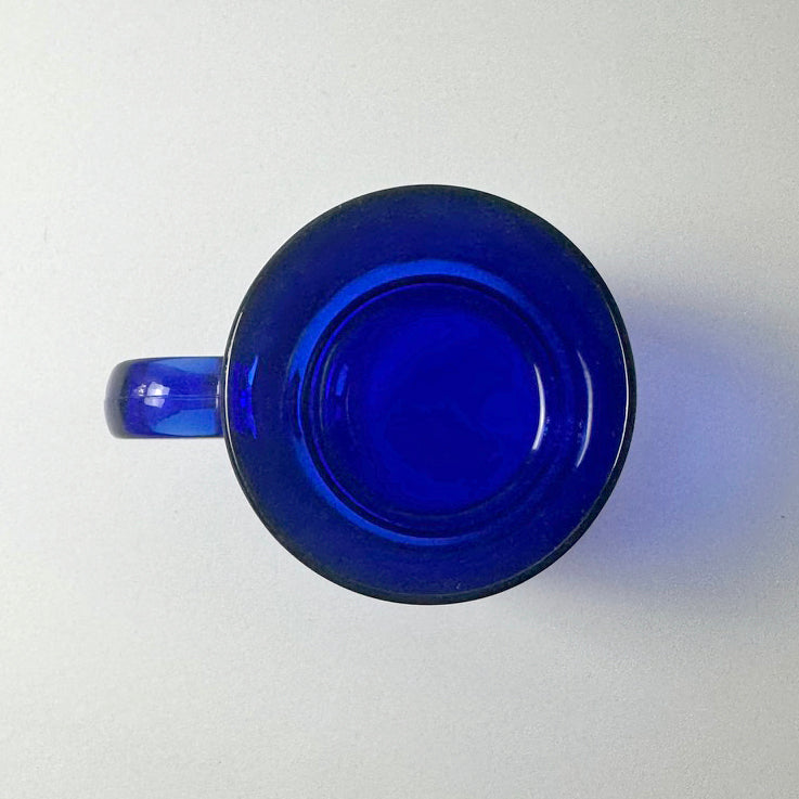 Vintage Luminarc USA Cobalt Blue Glass Mug