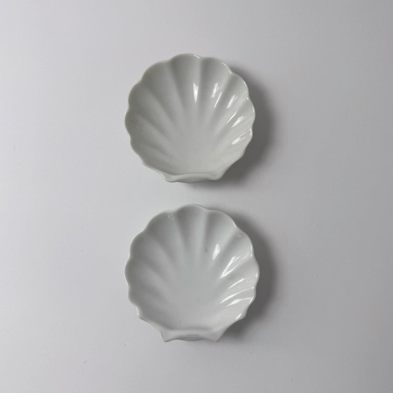 Vintage Set of Ceramic Shell Butter Pats