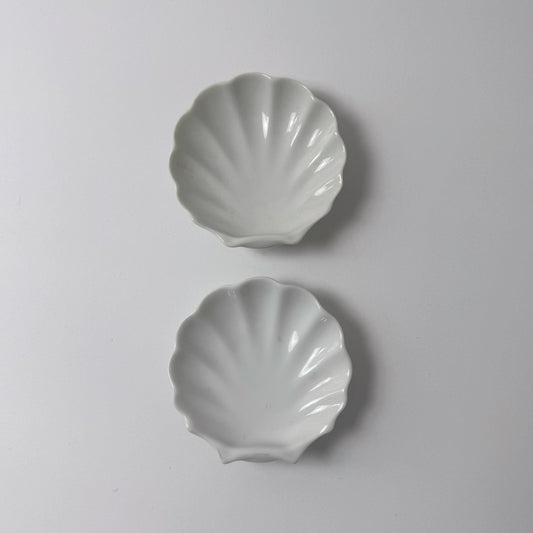 Vintage Set of Ceramic Shell Butter Pats