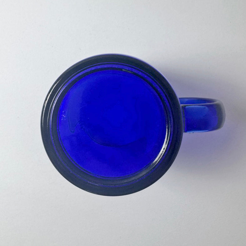 Vintage Luminarc USA Cobalt Blue Glass Mug