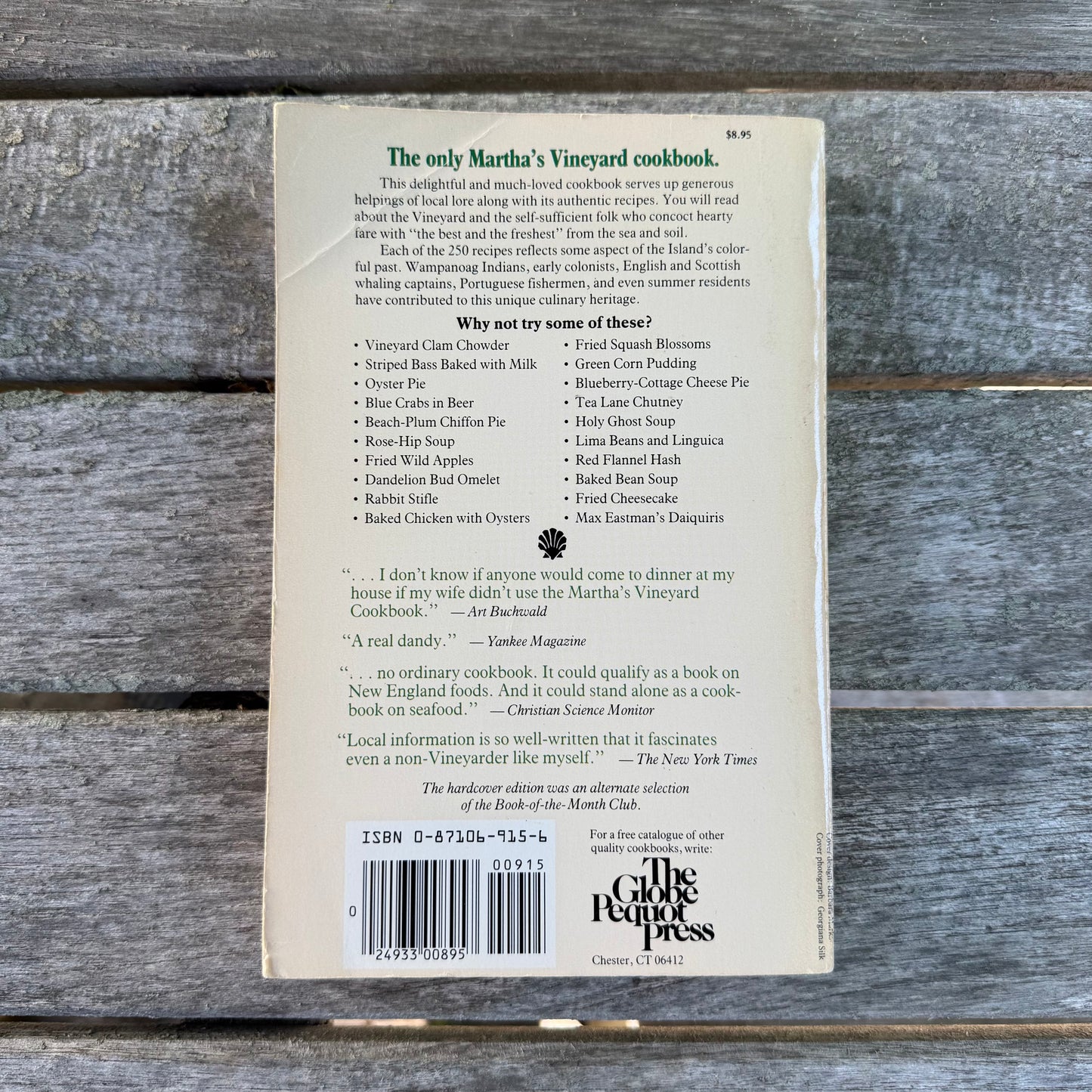 The Martha's Vineyard Cookbook [First Edition, Fifth Printing 1987]
