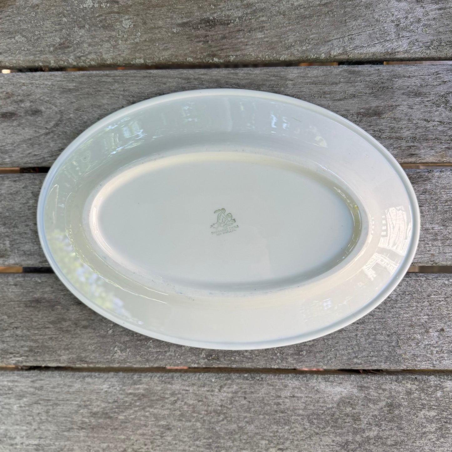 Vintage Shengango China USA Blue Willow Chinoiserie Oval Platter