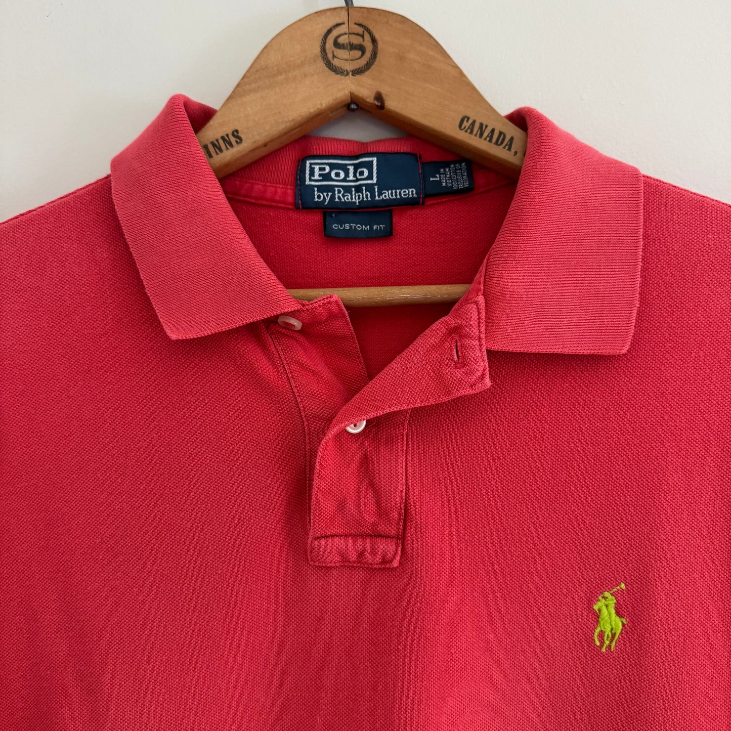 Vintage Polo Ralph Lauren Men's Custom Slim Fit Polo Shirt, L