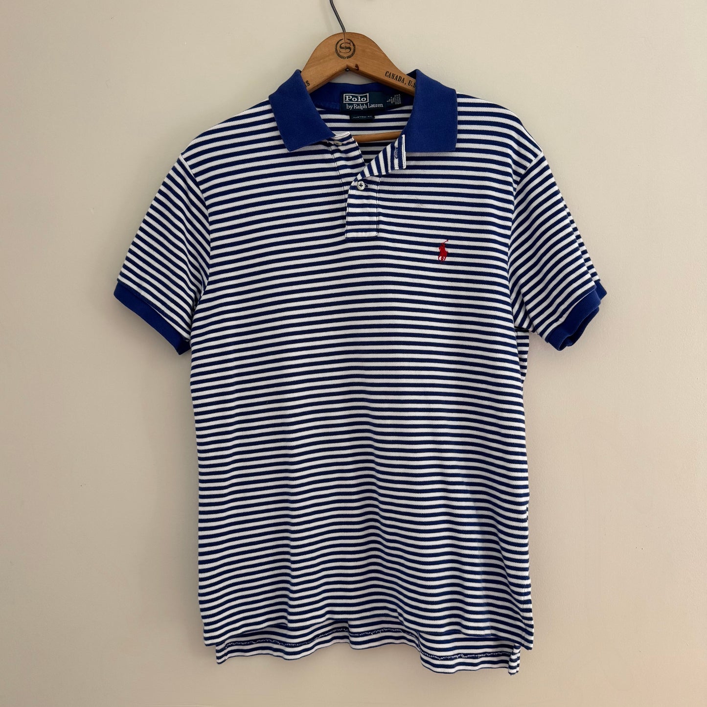 Vintage Polo Ralph Lauren Men's Custom Fit Striped Polo Shirt, L