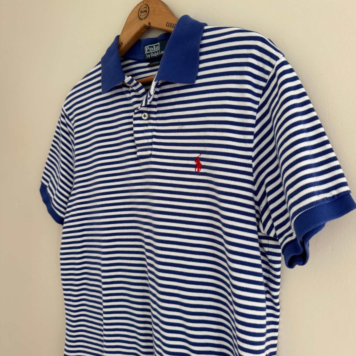 Vintage Polo Ralph Lauren Men's Custom Fit Striped Polo Shirt, L