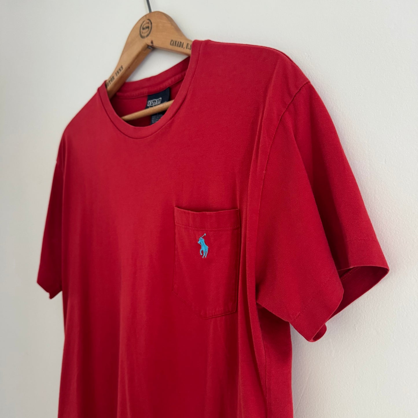 Vintage Polo Ralph Lauren Men's Crewneck Jersey Pocket Tee, S