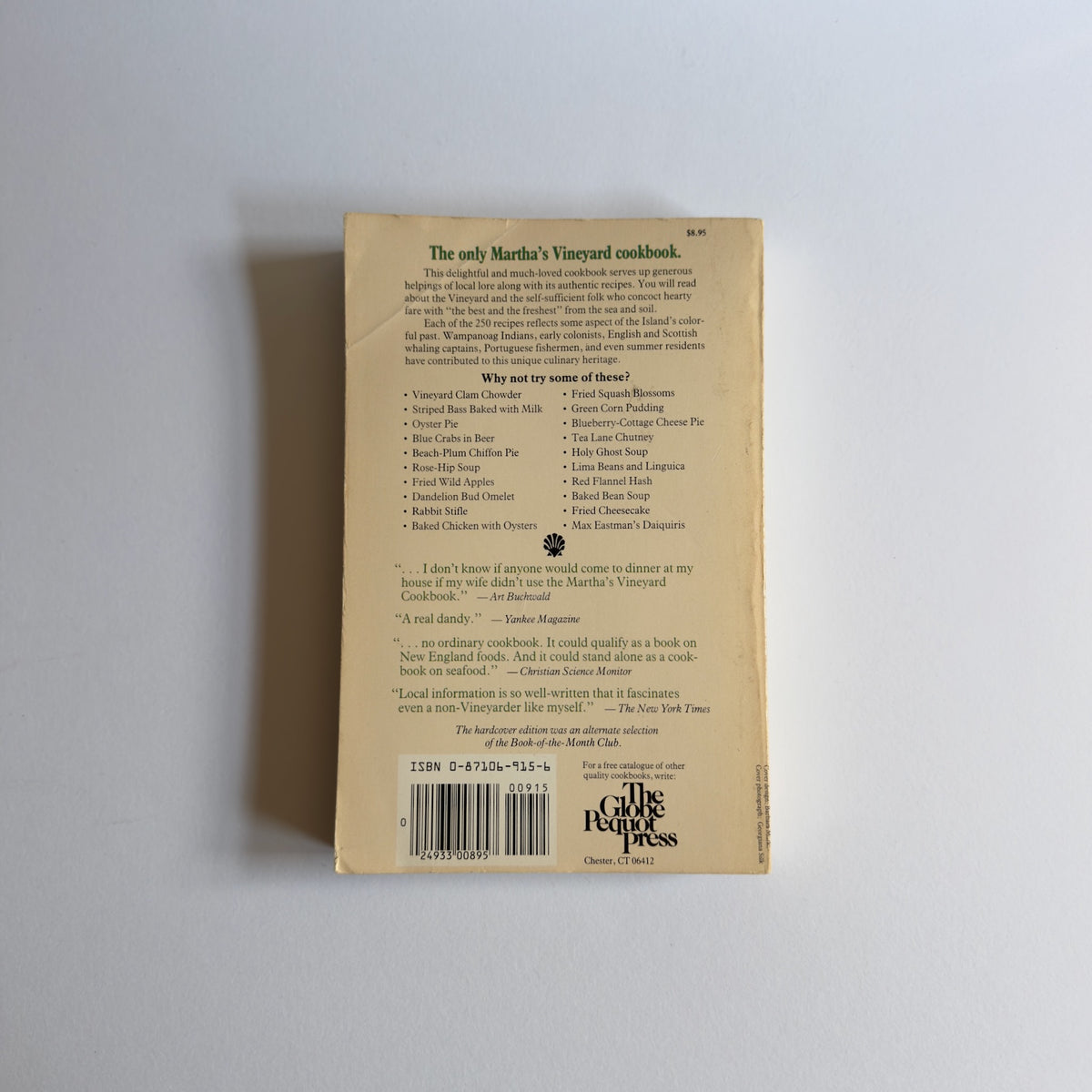 The Martha's Vineyard Cookbook [First Edition, Fifth Printing 1987]