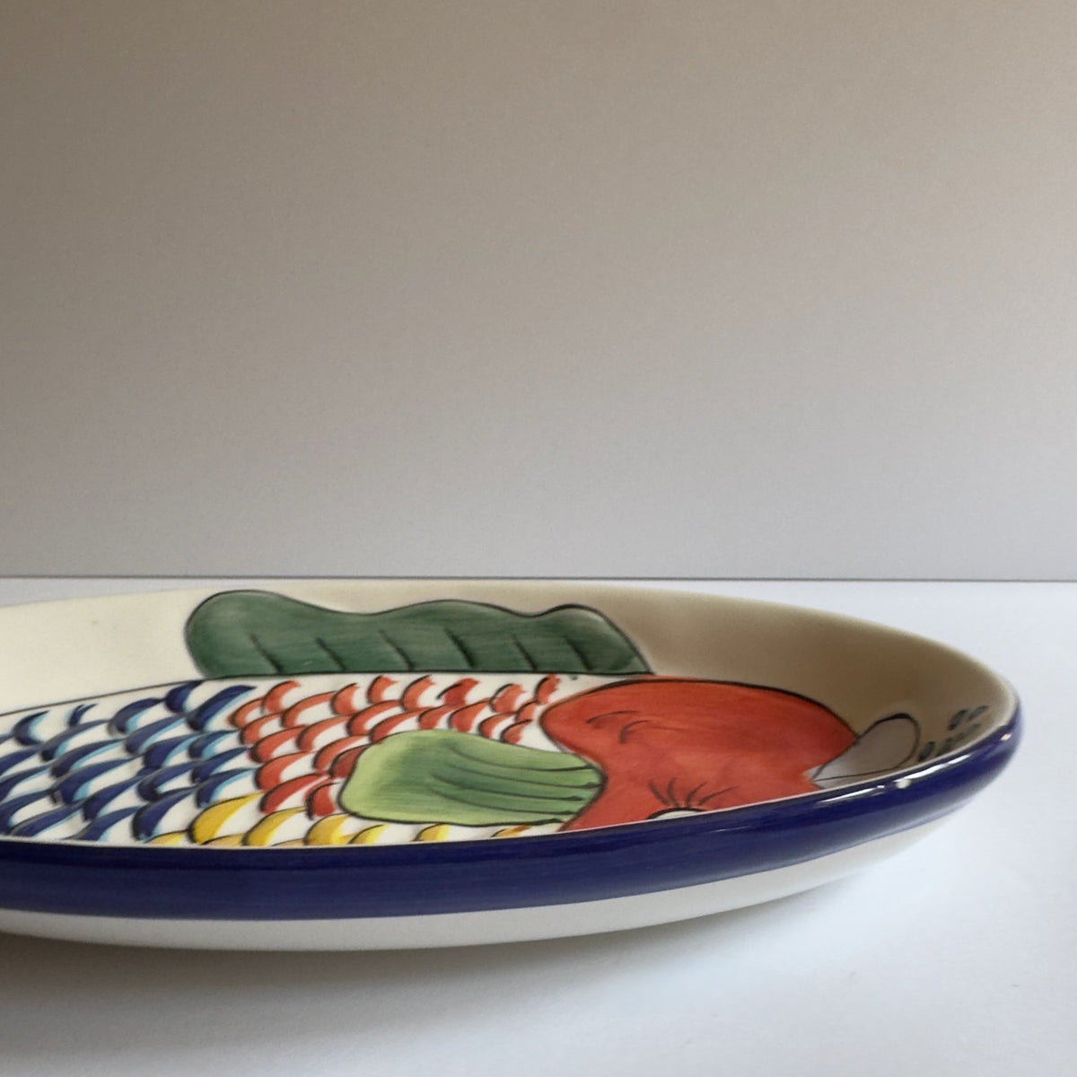 Vintage Set of 1990's Tabletops Unlimited Hand Painted Pescada Platters