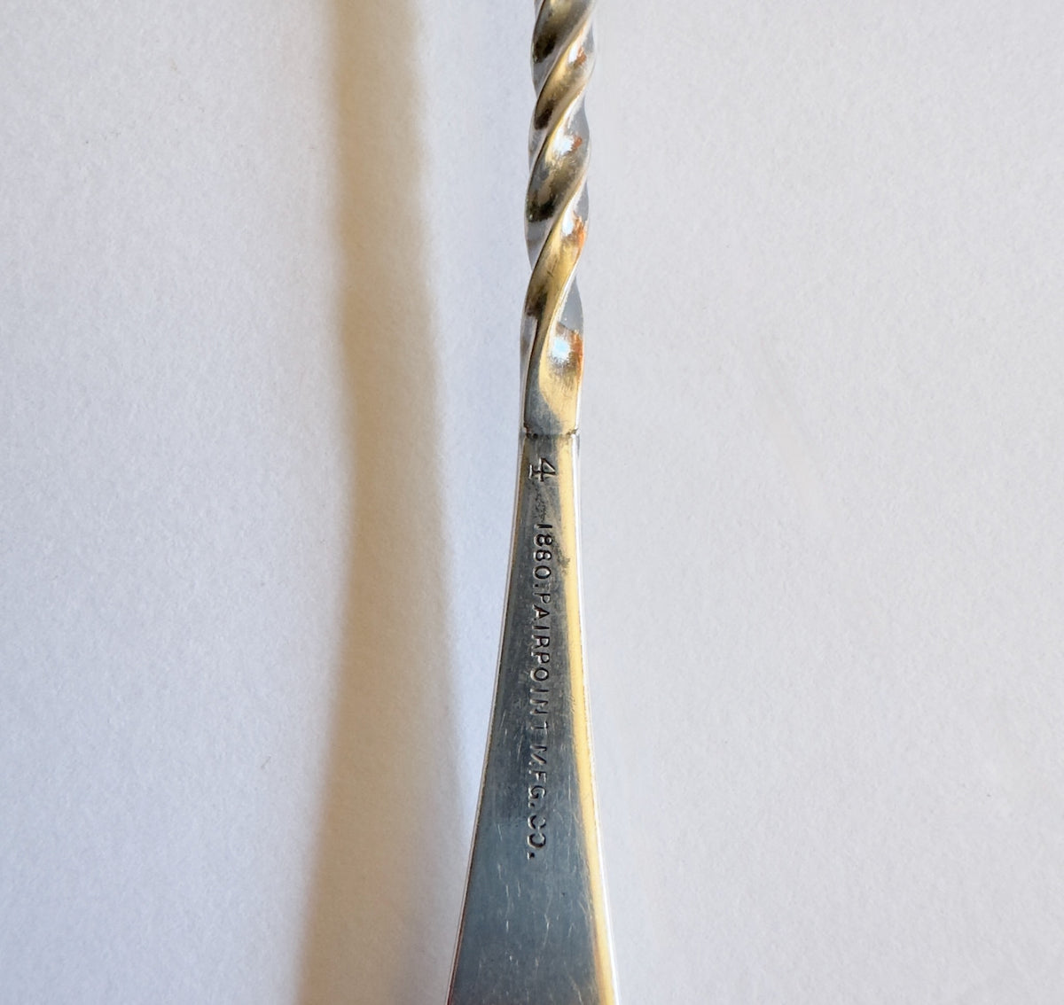 Antique Gilded Age Era Twist-Handle Bar Spoon