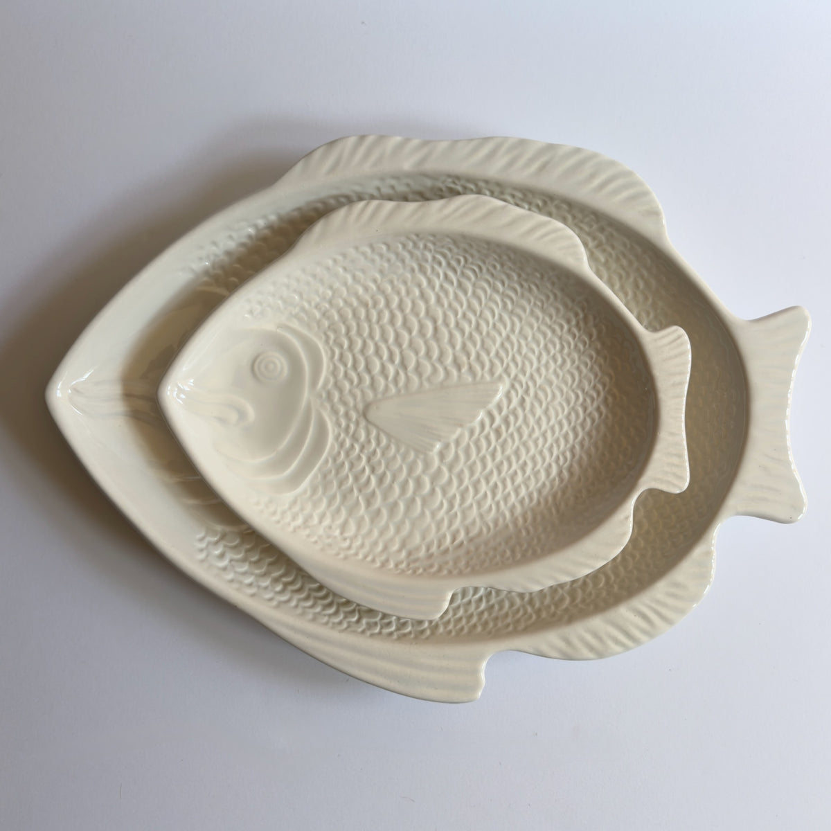 Vintage 1970s Whittier Pottery Fish Platter Set