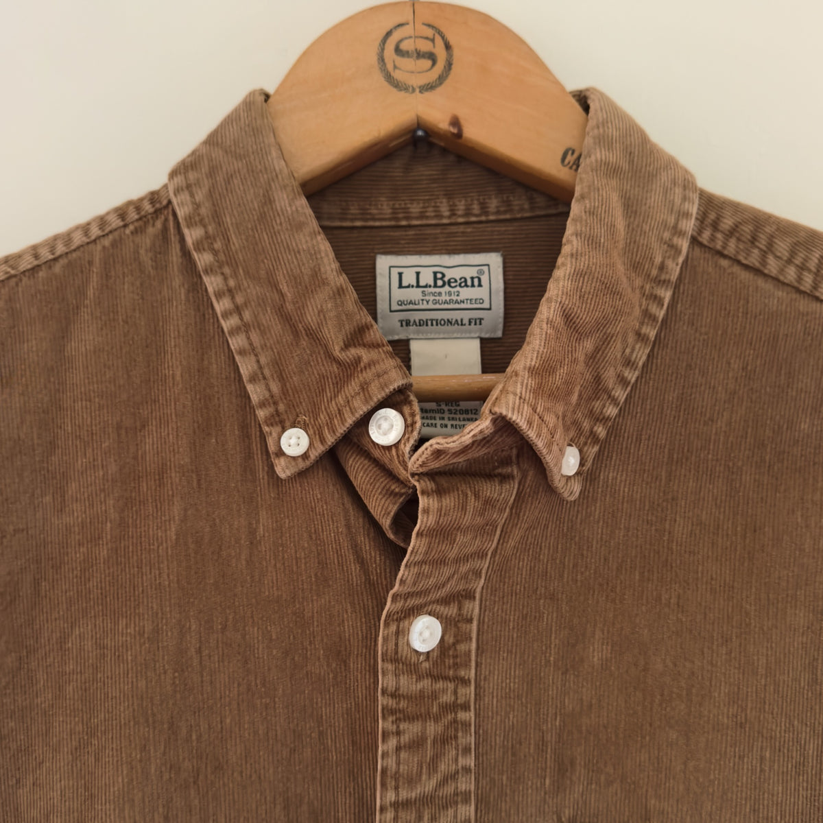 L.L.Bean Traditional Fit Corduroy Button-Down Shirt, S-Reg