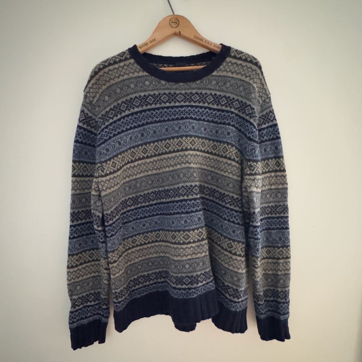 Vintage GAP Nordic Fair Isle Crewneck Knit Sweater, L
