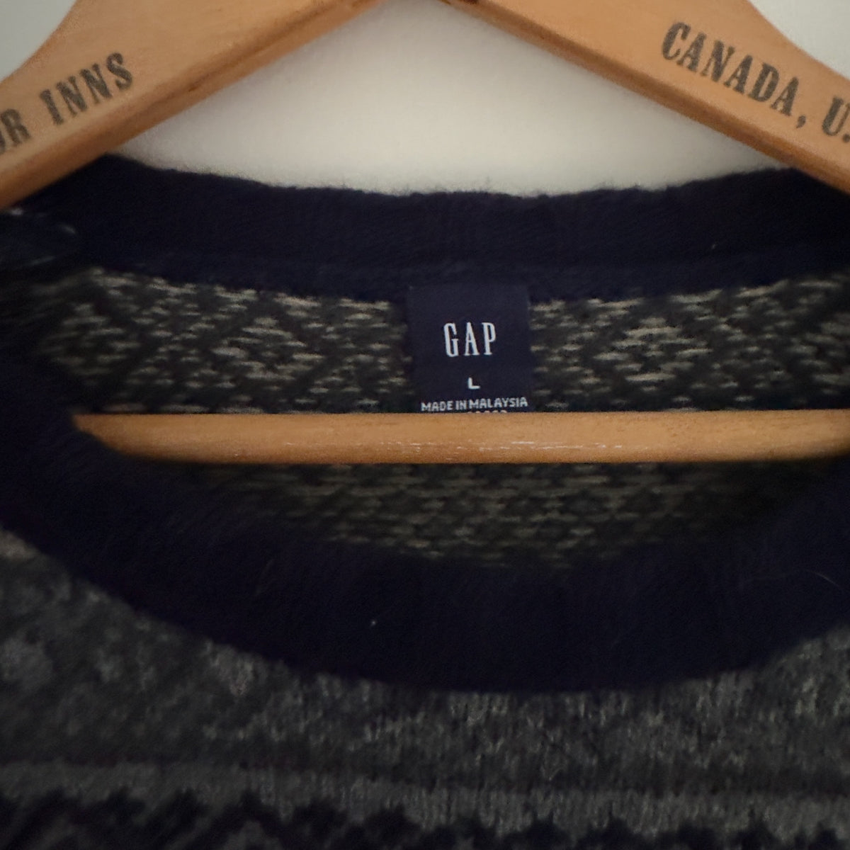 Vintage GAP Nordic Fair Isle Crewneck Knit Sweater, L