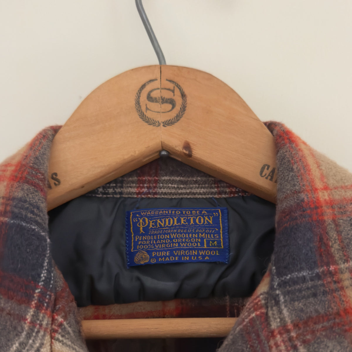 Vintage Pendleton Virgin Wool Plaid Board Shirt, M